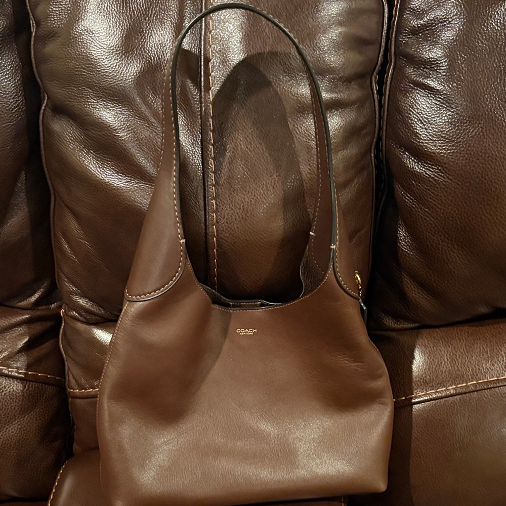 Coach Dark Brown Leather Shoulder Bag